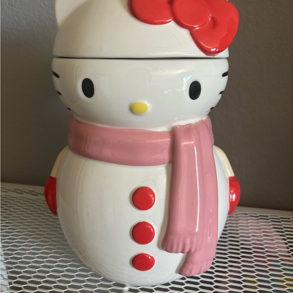 Hello Kitty Snowman Cookie Jar